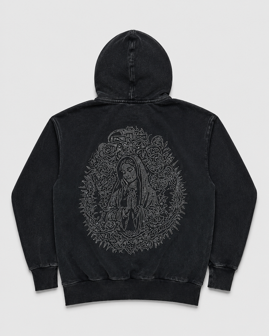 MARY RHINESTONE BOXY HOODIE