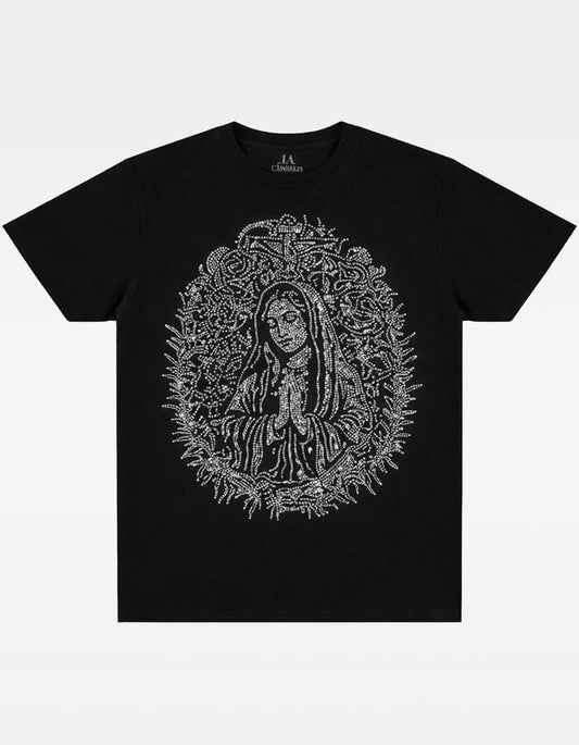 HEAVYWEIGHT RHINESTONE BOXY MOTHER MARY TEE
