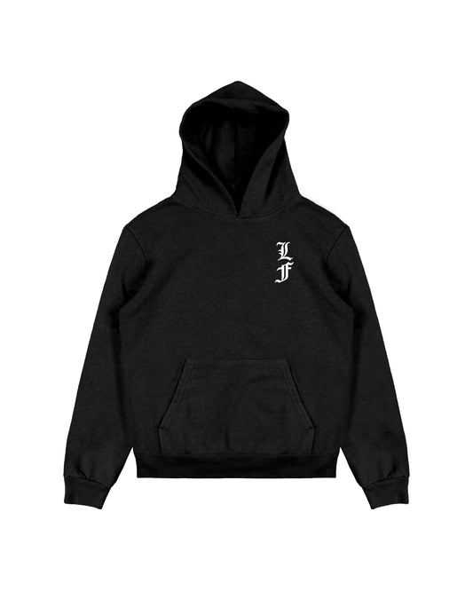 LA FAMILIA “CITY OF ANGELS” HOODIE – BLACK LAVA WASH