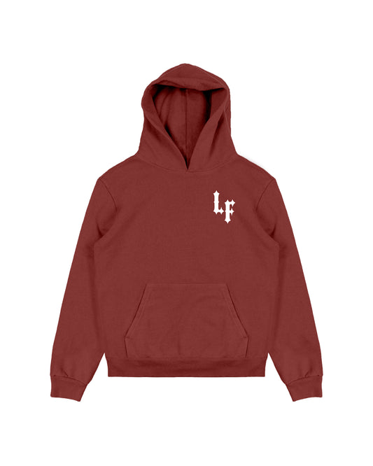 LA FAMILIA “LOS ANGELES ANGEL” HOODIE – VINTAGE RED