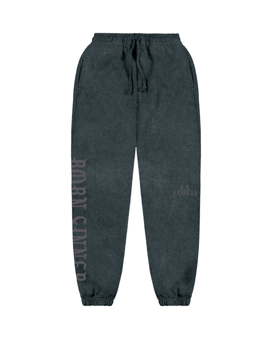 BORN SINNER HD SWEATPANTS (STEEL GREY) - La Familia Forever