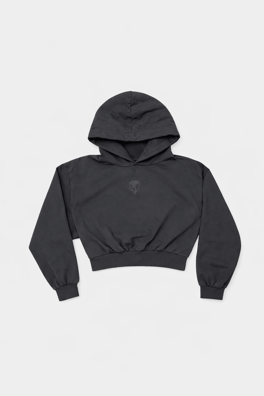 Halfeti Rose Cropped Pullover Hoodie - La Familia Forever