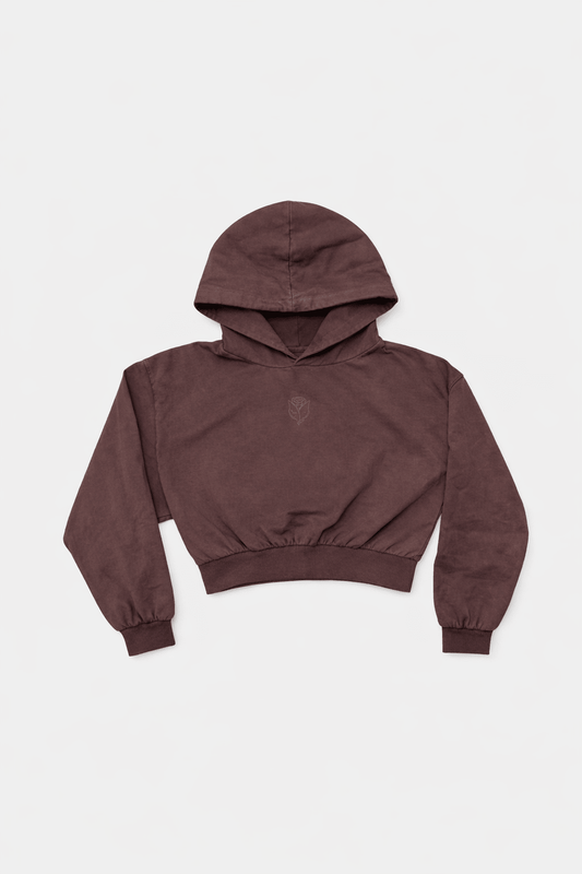 Halfeti Rose Cropped Pullover Hoodie - La Familia Forever