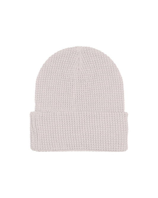 LA FAMILIA WAFFLE CUFF BEANIE (NATURAL) - La Familia Forever