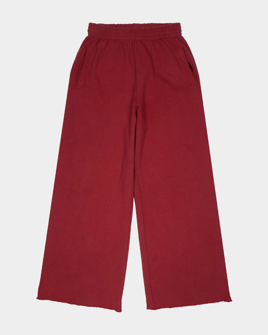 LF OVERSIZED WIDE LEG RAW EDGE SWEATPANT - La Familia Forever