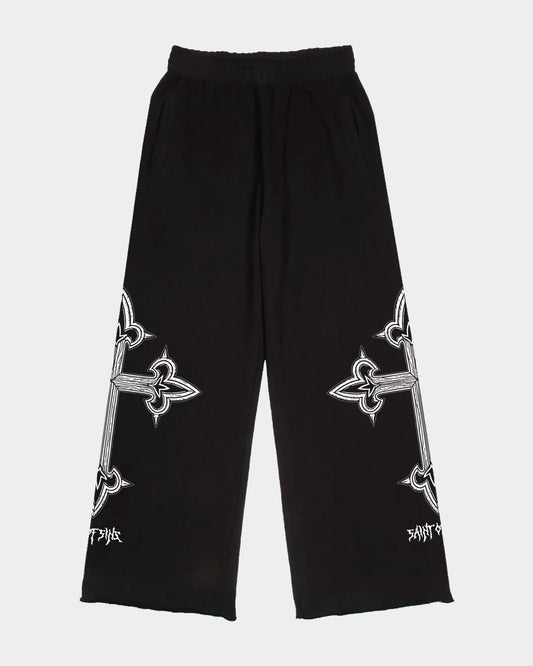 LF SKULL CROSS WIDE LEG SWEATPANT - La Familia Forever