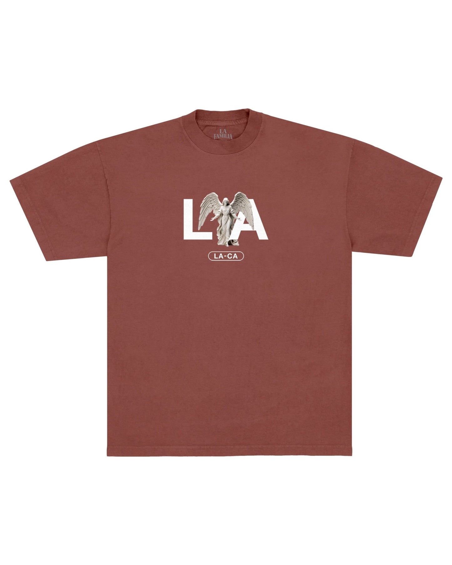 LOS ANGELES STATUE DROP SHOULDER HEAVY WEIGHT BOXY TEE - La Familia Forever