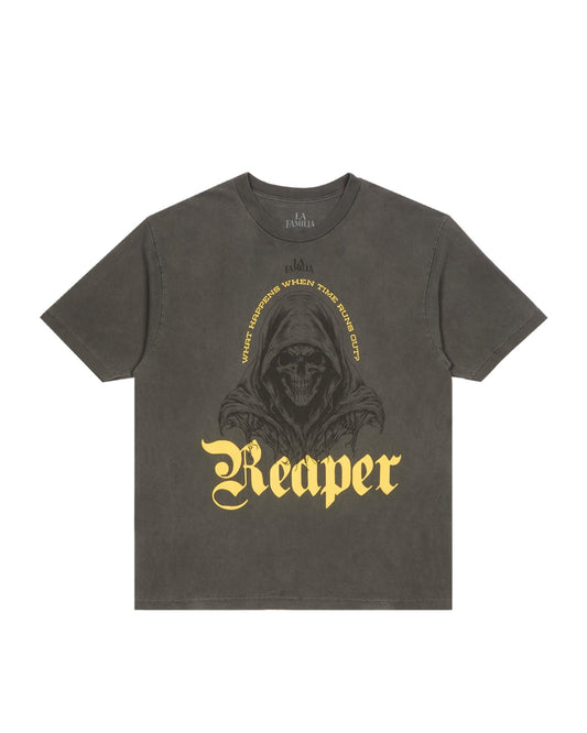 REAPER SKULL DROP SHOULDER HEAVY WEIGHT BOXY TEE - La Familia Forever