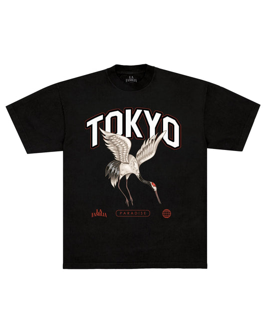 TOKYO CRANE TEE - La Familia Forever